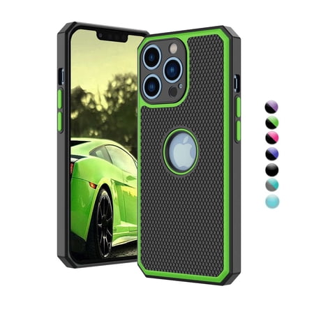 Njjex Cases for iPhone 13 Pro [Shock Absorption] Drop Protection Hybrid Dual Layer Armor Defender Protective Case Cover -Green