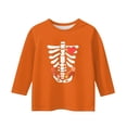 thumbnail image 4 of Abcomgle Halloween Shirts for Girls Size 6-8 Spooky Spooky Skeleton Graphic Shirts for Kids Crewneck 3/4 Raglan Sleeve T-Shirts for Girls Fall Funny Holiday Top for Girls,6-7 Years, 4 of 4