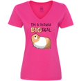 thumbnail image 3 of Inktastic I'm a Guinea Big Deal with Cute Guinea Pig Women's V-Neck T-Shirt, 3 of 5