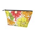 thumbnail image 2 of ZNDUO Travel Makeup Bag for Women Cartoon Fruit Lemon Doodle Toiletry Bag, Multifunctional Storage Bag Cosmetic Bag Make Up Organizer, 2 of 7