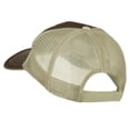thumbnail image 3 of Italy Flag Embroidered Patched Big Size Washed Mesh Cap - Brown Beige XL-3XL, 3 of 5