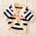 thumbnail image 2 of Winter Dog Clothes Chihuahua Soft Puppy Kitten High Striped Cardigan Warm Knitted Sweater Coat Fashion Clothing for Pet Dogs Cat ShopWise Round, 2 of 16