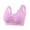 Purple, variant on Women's Front Open Traceless Adjustable Fixed Cup Bra Vest Comfortable Support Seamless Machine Washable Beige XXL