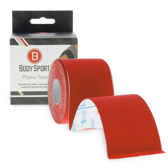 Body Sport Physio Tape Roll, Versatile Kinesiology Tape, Length: 5.5 yds., Width: 2",  Red