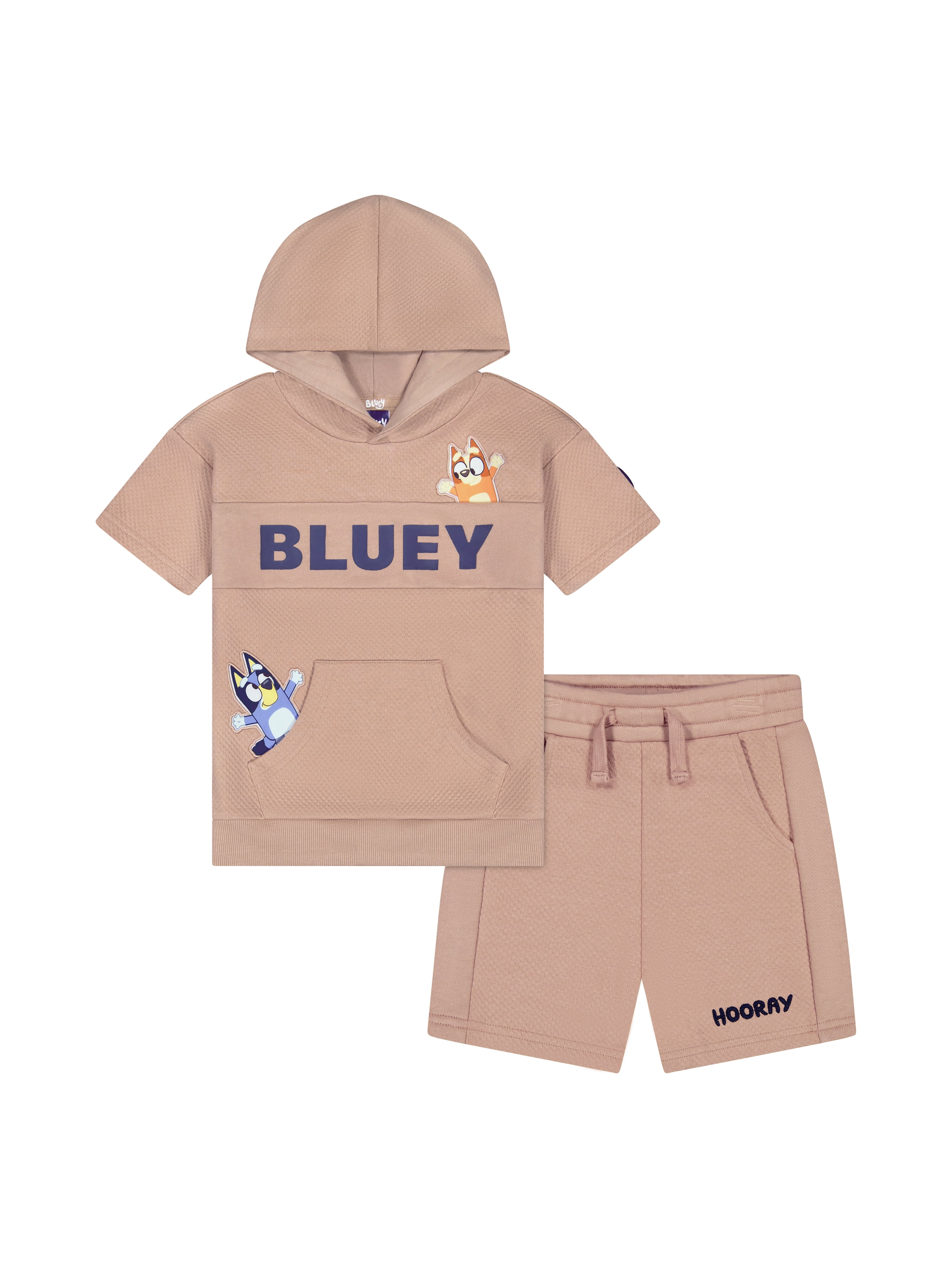 Bluey Toddler Boy Textured Knit Short Set, Sizes 12 Months-5T