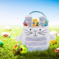 thumbnail image 2 of Custom Name Easter – Bunny Tote Bag For Kids Customized Easter Egg Hunt Bag For Girls And Boys, 2 of 4