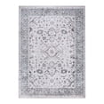 thumbnail image 2 of BNM Floral Scroll Border Washable Indoor Area Rug, 5' x 7' 6", Gray, 2 of 12