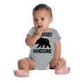 thumbnail image 3 of Unbearably Handsome Funny Bear Pun Bodysuit Jumper Boys Infant Baby Brisco Brands 12M, 3 of 6