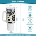 thumbnail image 3 of Sun and Moon 40 oz Tumbler with Handle Insulated&nbsp;Travel Mug&nbsp;Lid Straw Leak Proof Steel Vacuum Water Bottles Glasses Fits in Car Cup Holder, 3 of 7