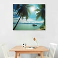 thumbnail image 2 of Shiartex  Tropical Beach Palm Trees Overlook Ocean - Canvas Art Home Art -20x16 Inch, 2 of 3