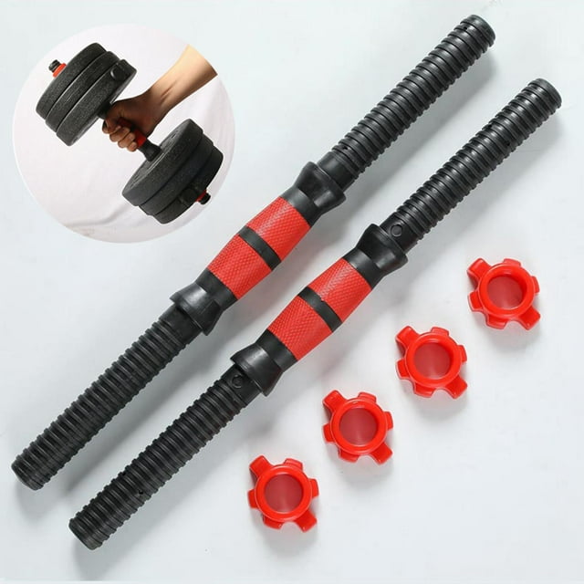 Anti Dumbbell Bar Foam Padded Standard 1'' Threaded Dumbbells Arm Strength Training Barbell Connector & - 40cm