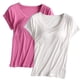 thumbnail image 1 of Pijama de manga corta para mujer, 2 piezas, color liso, cuello redondo, manga corta, con copa acolchada, ropa de casa, pijama de manga corta, pijama para mujer, 1 of 2