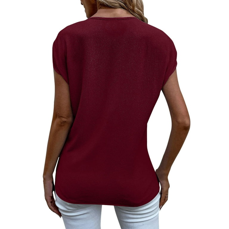 Chiffon Halter Flounced Loose Solid Color T-shirts Chiffon Halter Flounced Loose Solid Color T-shirts