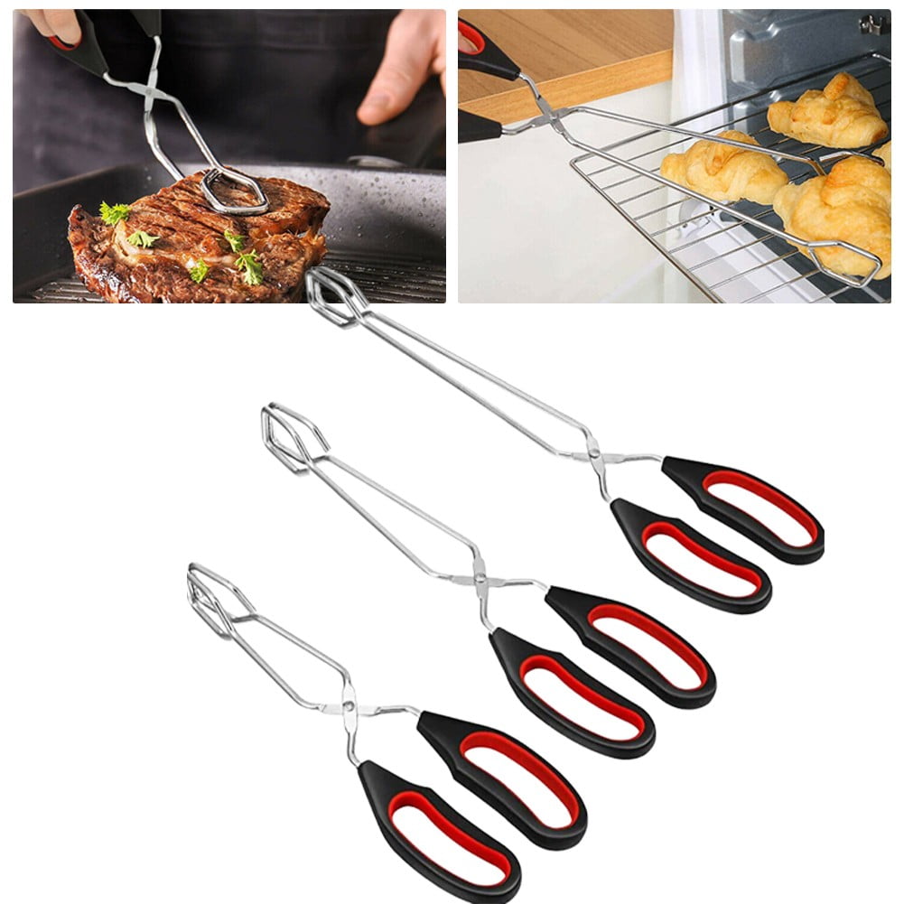 2 Pièces Pinces à Grillades Rotatives En Inox - Pince Barbecue Avec Roulette, Longue 38 Cm, Lave-Vaisselle