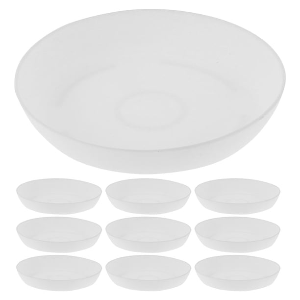 10 bandejas redondas de plástico para plantas en macetas, bandejas para macetas, base universal para macetas, suministros para jardín y balcón, ideal para jardinería interior