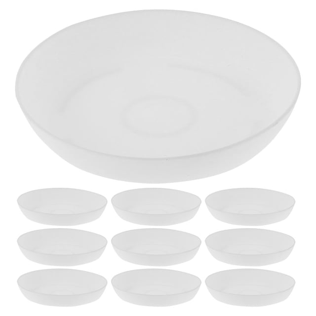 GOOHOCHY 10 macetas redondas de plástico para plantas, bandeja de goteo, resistente y duradera, para jardín interior y exterior.
