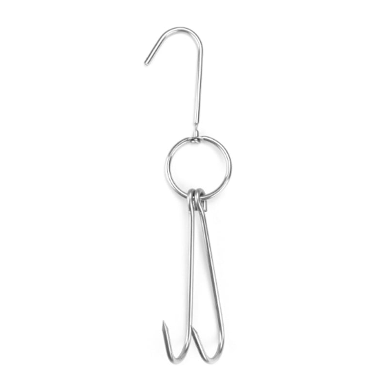 YEUHTLL Stainless Steel Double Meat Hooks Roast Duck Beef Goose Turkey