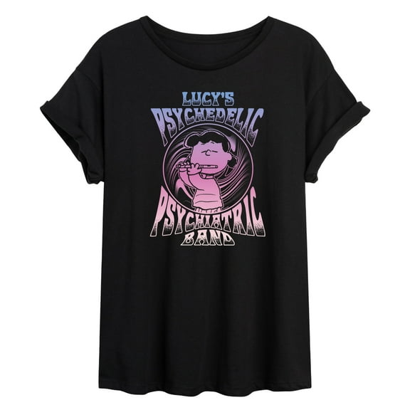 Peanuts - Lucys Pychiatric Band - Women's Oversized T-Shirt