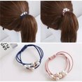 thumbnail image 4 of 24 Pcs Women Hair Tie,Pearl Hair Tie Bows,Colorful Rubber Hair Scarf,New Elastic Headband Headdress Ornaments,Simple Small Fresh Headdress (Multi-Color), 4 of 4