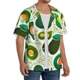 thumbnail image 4 of Fotbe Green Avocado print Short Sleeve Button Down Shirts for Men Casual Summer Beach Wrinkle Free Shirt-3X-Large, 4 of 7