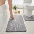 thumbnail image 4 of Kbndieu Gray Bathroom Rugs Bath Mat Set 4 Pieces, Memory Foam Bath Mats for Bathroom, Non Slip Extra Soft Absorbent Bath Rugs, Machine Washable & Dry Toilet Shower Mat Bathroom Set on Clearance, 4 of 9