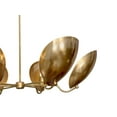 thumbnail image 3 of 6 Light Curved Perforated Shades Pendant Mid Century Modern Raw Brass Sputnik chandelier light Fixture, 3 of 7