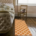 thumbnail image 2 of Ottomanson Non-Slip Hallway Runner Rug 20" x 59" Perfect for High Traffic Areas, Orange Trellis, 2 of 8