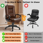 Waleaf Home Office Chair, 400LBS 8Hours Heavy Duty Design, Ergonomic High Back Cushion Lumbar Back Support, Computer Desk Chair, Big and Tall Chair for Work