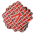 thumbnail image 2 of Letter A Football Scarlet and Grey Foam Coaster Set of 4, 2 of 3