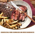 thumbnail image 3 of RENACLIPY Chocolate Stainless Steel Steak Cutter Ergonomic Design for Dinner Party and Daily Use, 3 of 8