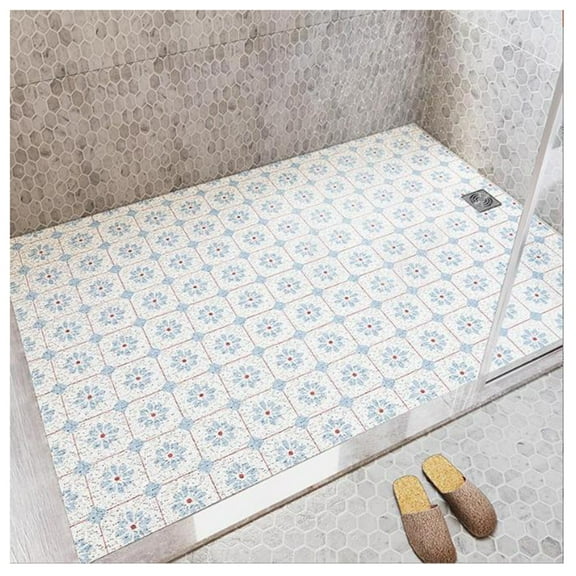 PVC Soft Shower Mats,Washable Shower Mat, Loofah Quick Drying Bath Mat, Non-Slip Mildew Resistant, Quick Drying, with Drainage Holes