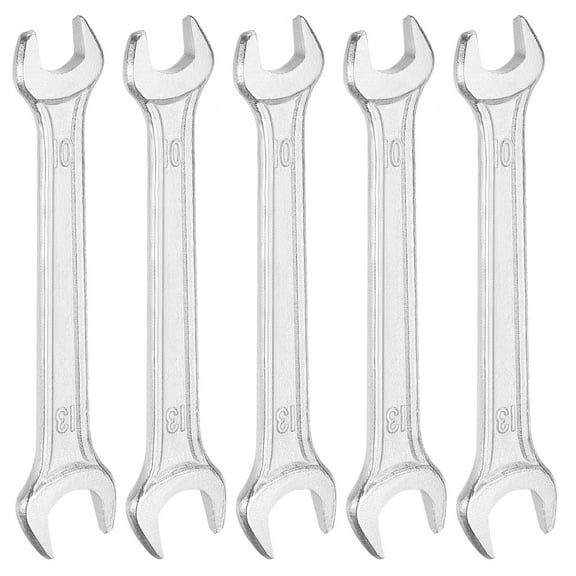 Uxcell 5pcs Double Open End Wrench 10mm x 13mm Metric U-Shaped Spanner