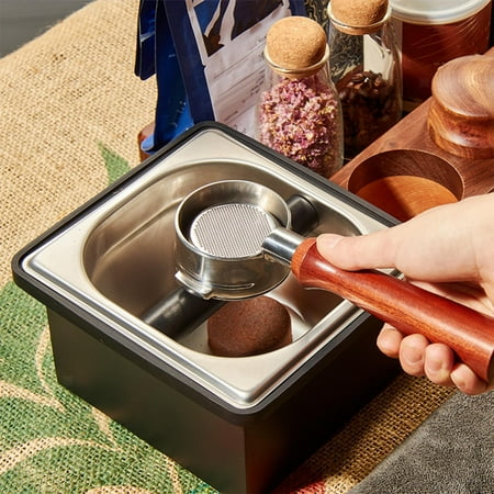 

Coffee Knock Box Large Capacity Rubber Knock Bar Anti Slip Base For Barista