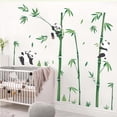 thumbnail image 3 of Panda Decor Wall Stickers Bamboo Wall Art Decals, Green Plants Peel and Stick Wall Murals Bamboo Wall Decoration Decals for Baby Kids Bedroom Nursery Living Room Décor, 3 of 10