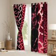 thumbnail image 3 of Homewish Cheetah Leopard Print Blackout Curtains Set of 2 (52x84 Each), Black Pink Stripes Abstract Window Curtains, Modern Fashion Art Curtains and Drapes, Curtains and Drapes Home Decor, 3 of 6