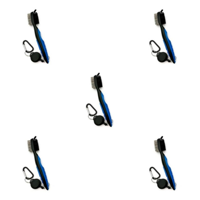 Redempat Brosse de Club de Golf en Acier Inoxydable Brosses à Chaussures de Couleur Unie Portable Bleu Sans Couvercle 5Set