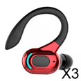 thumbnail image 1 of 3xAuriculares Gancho Para La Oreja Bluetooth 5.2 Sonido Envolvente Para Ciclismo Gimnasio Negro Rojo, 1 of 8