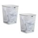 thumbnail image 1 of Bote de basura Mind Reader Square, 5 galones, malla metálica, blanco, x2, 1 of 7