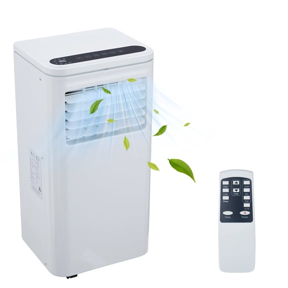 CazToi 10000 BTU 3-in-1 Portable Air Conditioner Cools 450 Sq.Ft Dehumidifier & Fan Self-Evaporating LCD Remote Quiet
