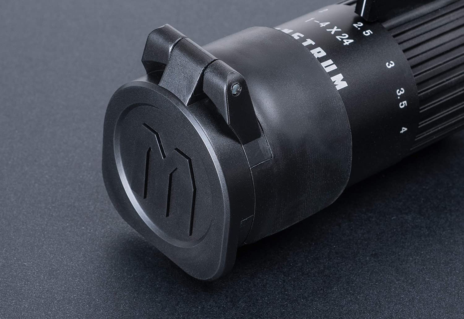 Monstrum Rubberized Flip-Up Rifle Scope Lens Covers, Objective Lens, Size F, Flat Dark Earth, 43-49 mm