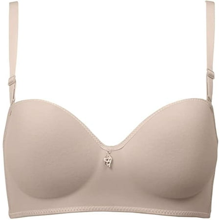 

GAI YI Bras for Women Wirefree Bra Full Coverage Everyday Bras Dusty Pink 38C