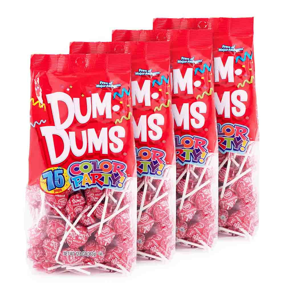 Dum Dums Lollipops Red Strawberry Flavor 475 Count Bags