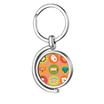 thumbnail image 1 of Ilustración de dibujos animados de elementos Casino Rotating keychain Metal Keyring Holder, 1 of 2