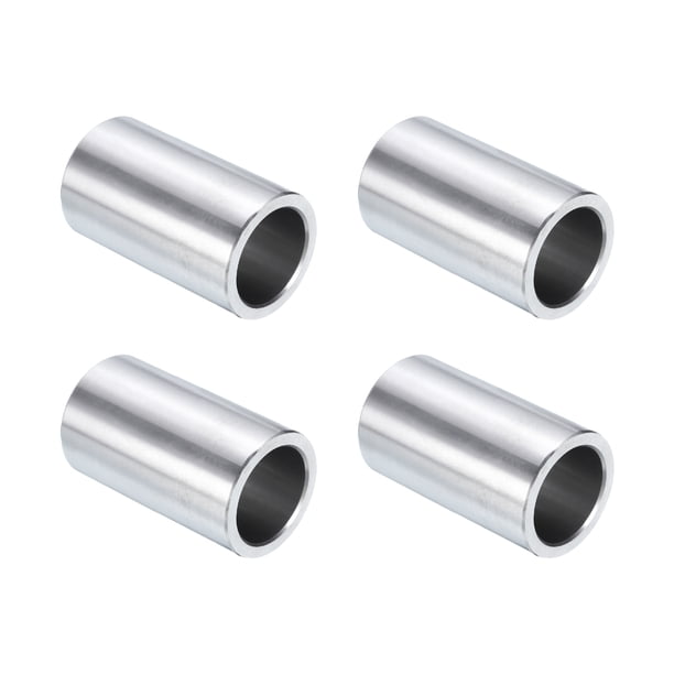 Espaciador de metal redondo de acero inoxidable de 4 piezas, diámetro de 3/4" x diámetro exterior de 1" x longitud de 1-1/2"