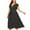 Black, variant on asdoklhq Skirt for Women Plus Size,Plus Size Polka Dot Print Dress Button Lace-up Waist V-neck Skirt