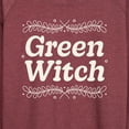 thumbnail image 3 of Instant Message - Green Witch - Women's French Terry Long Sleeve Pullover, 3 of 6