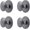 Gunmetal Grey, variant on 4pcs Self-Adhesive Cabinet Knobs, Instant Stick Stainless Steel Drawer Pulls for Kitchen, Wardrobes, Windows, Cabinets, Gunmetal Gray