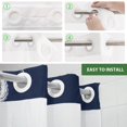 thumbnail image 6 of No Hook Shower Curtain with Snap in Liner,Underwater Ocean Giant Octopus Waterproof Bath Curtain with See Through Top Window,Navy Blue White Marine Life Shower Curtains for Bathroom Decor,36x72in, 6 of 9