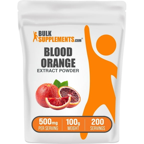 BulkSupplements Blood Orange Extract Powder - 500mg per Serving - 100 Grams (3.5 oz) - 200 Servings