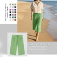 thumbnail image 6 of JJHGVB capris pants Knee Length Capri Pants Preppy Lounge Pant Lounge Slacks pedal pushers for women Loose Fit mid-calf length Slacks Cropped Pant capri lounge pants Baggy Trousers Mint Green S, 6 of 9